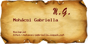 Mohácsi Gabriella névjegykártya