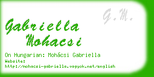 gabriella mohacsi business card