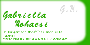 gabriella mohacsi business card